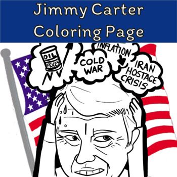 President jimmy carter coloring page by creedley studios tpt