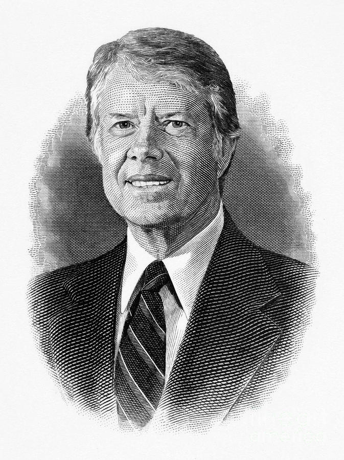 Jimmy carter drawing by granger