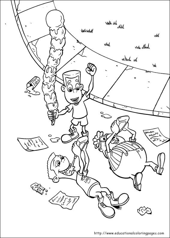 Jimmy neutron coloring pages