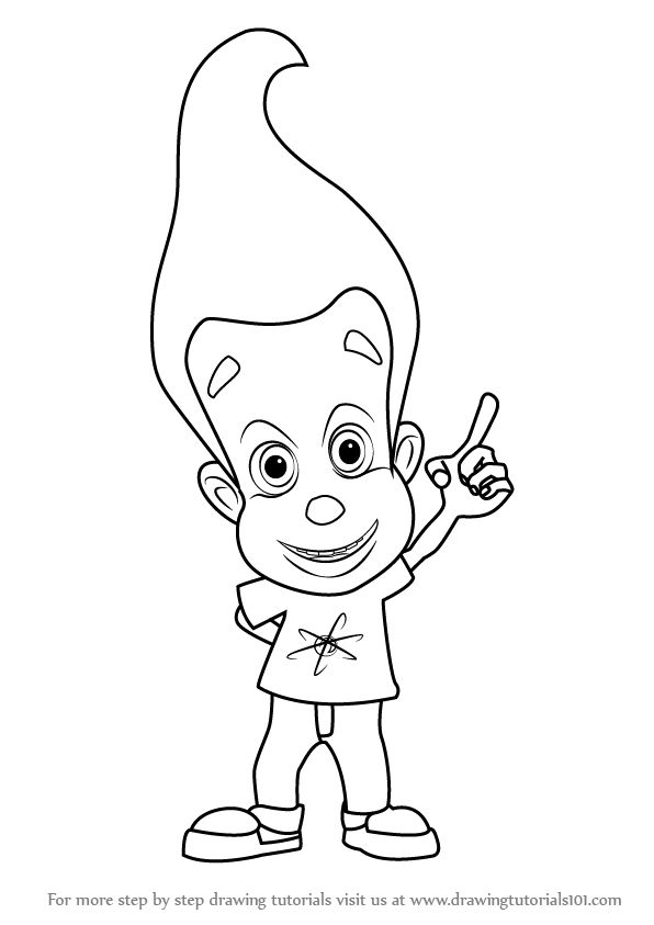 Learn how to draw jimmy neutron from jimmy neutron boy genius jimmy neutron boy genius step by stepâ disney character drawings jimmy neutron art sketch ideas