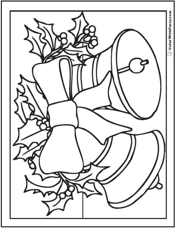 Christmas bell coloring sheet