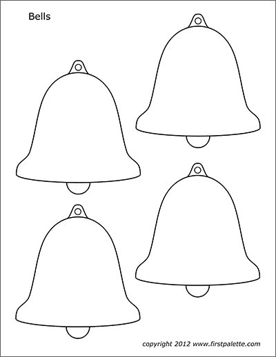 Bells free printable templates coloring pages