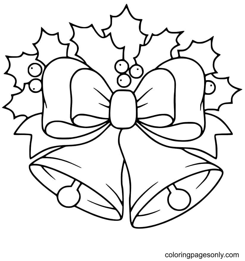 Christmas bells coloring pages printable for free download