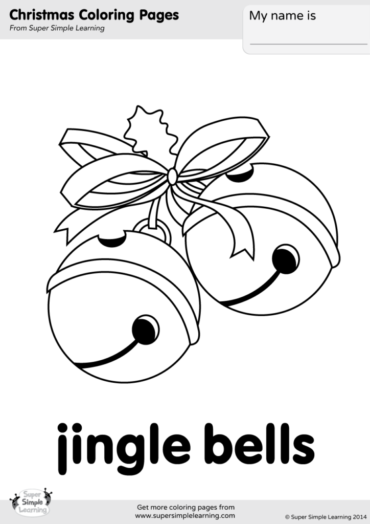 Jingle bells coloring page