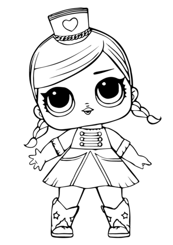 Lol doll majorette coloring page free printable coloring pages