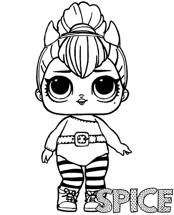 Spice lol surprise doll coloring page