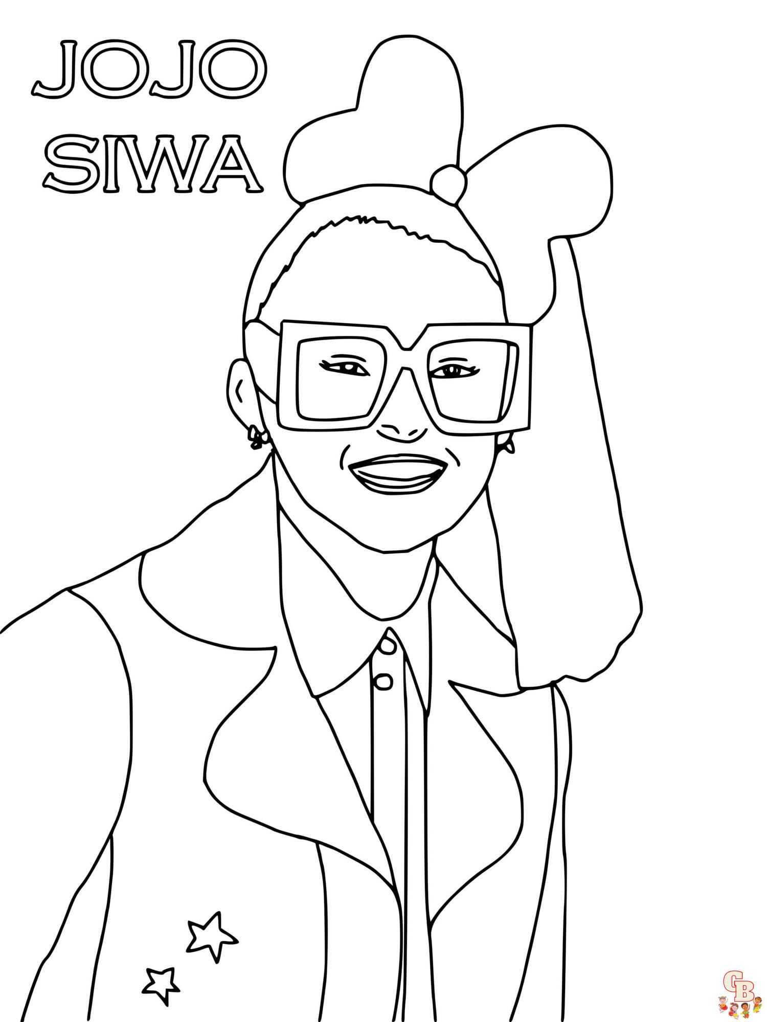 Enjoy a fun day in with jojo siwa coloring pages