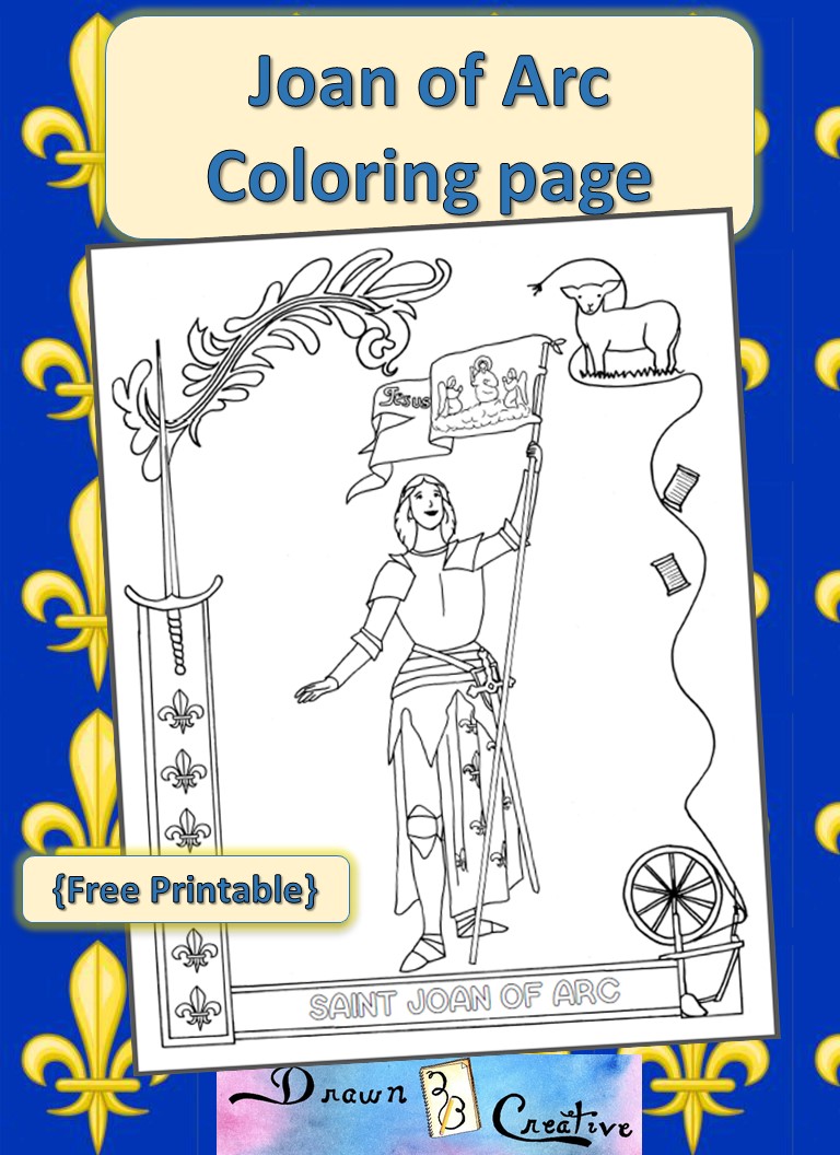 Saint joan of arc coloring page