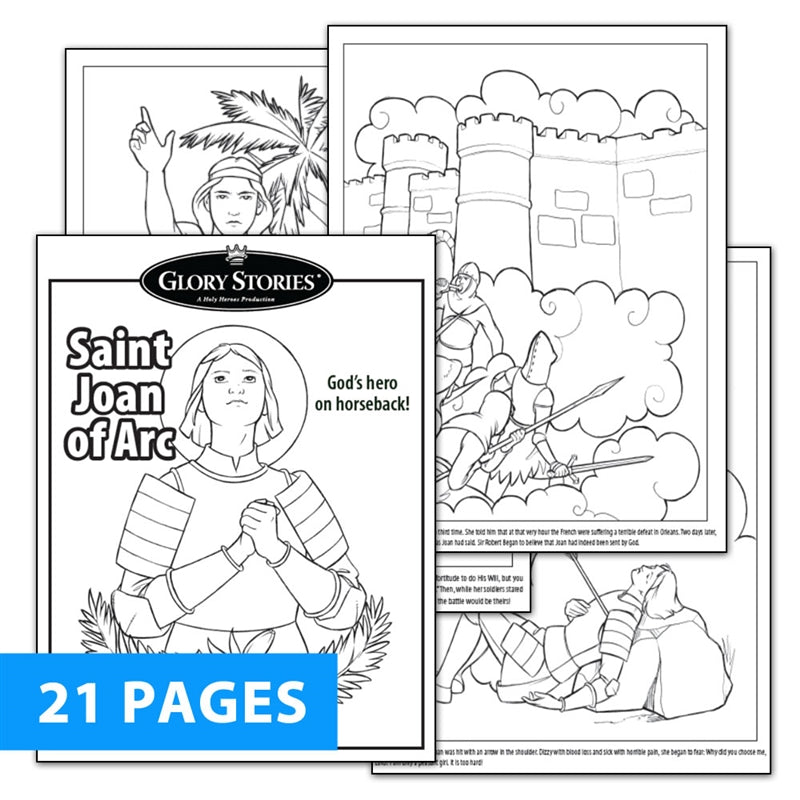 Saint joan of arc coloring download â holy heroes