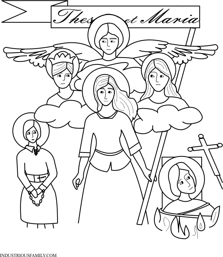 Free st joan of arc coloring page