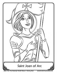 St joan of arc coloring page saint joan of arc coloring pages catholic coloring