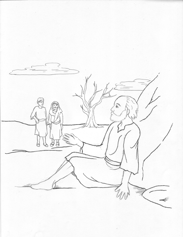 Jobs faithfulness bible story coloring page