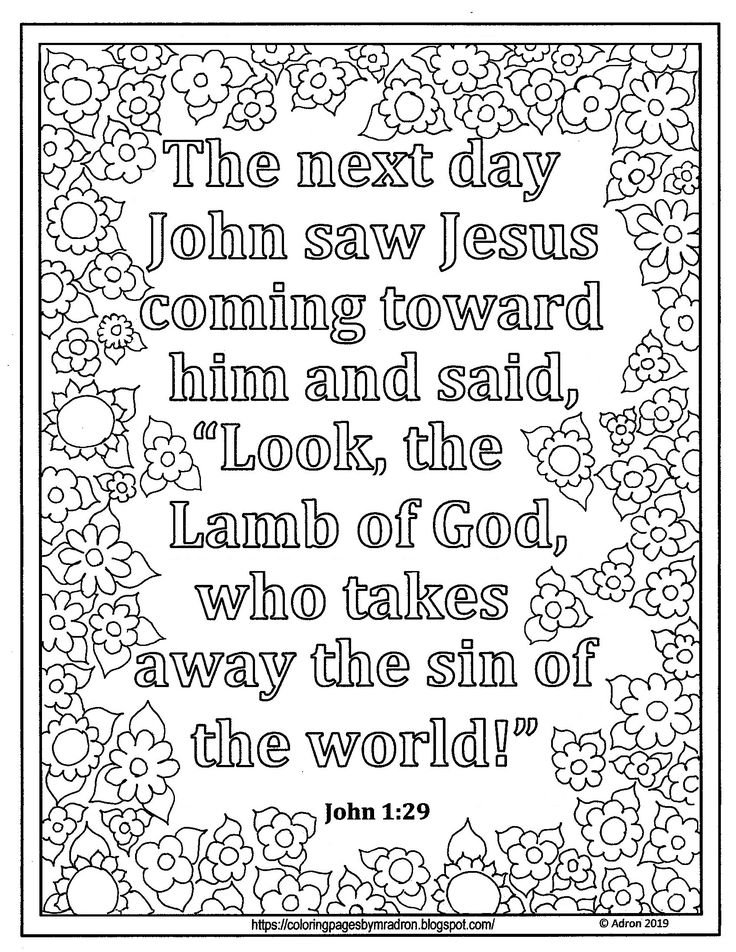 Lent day print and color page with john scripture bible verse coloring page coloring pages coloring pages for kids