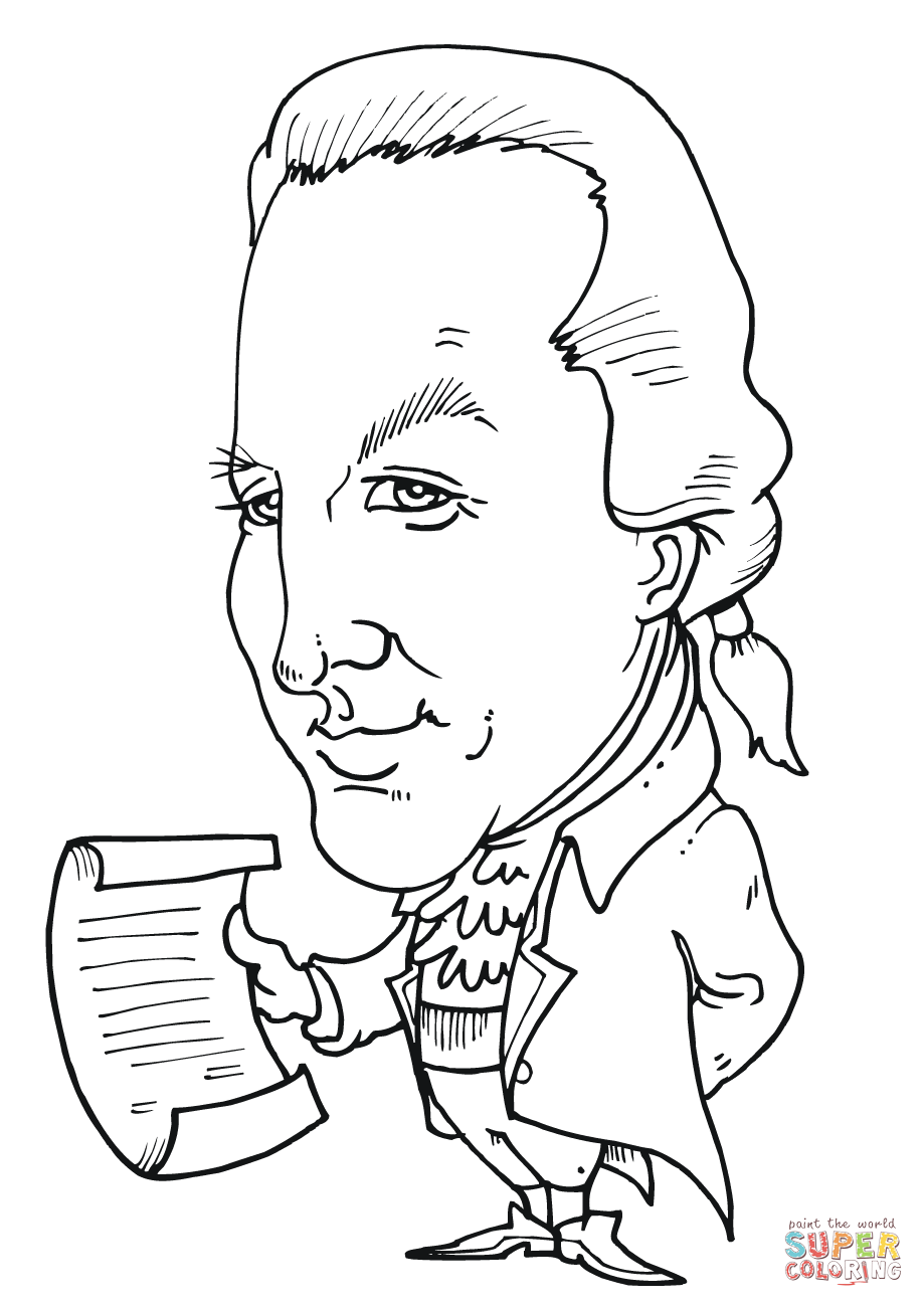 John adams caricature coloring page free printable coloring pages