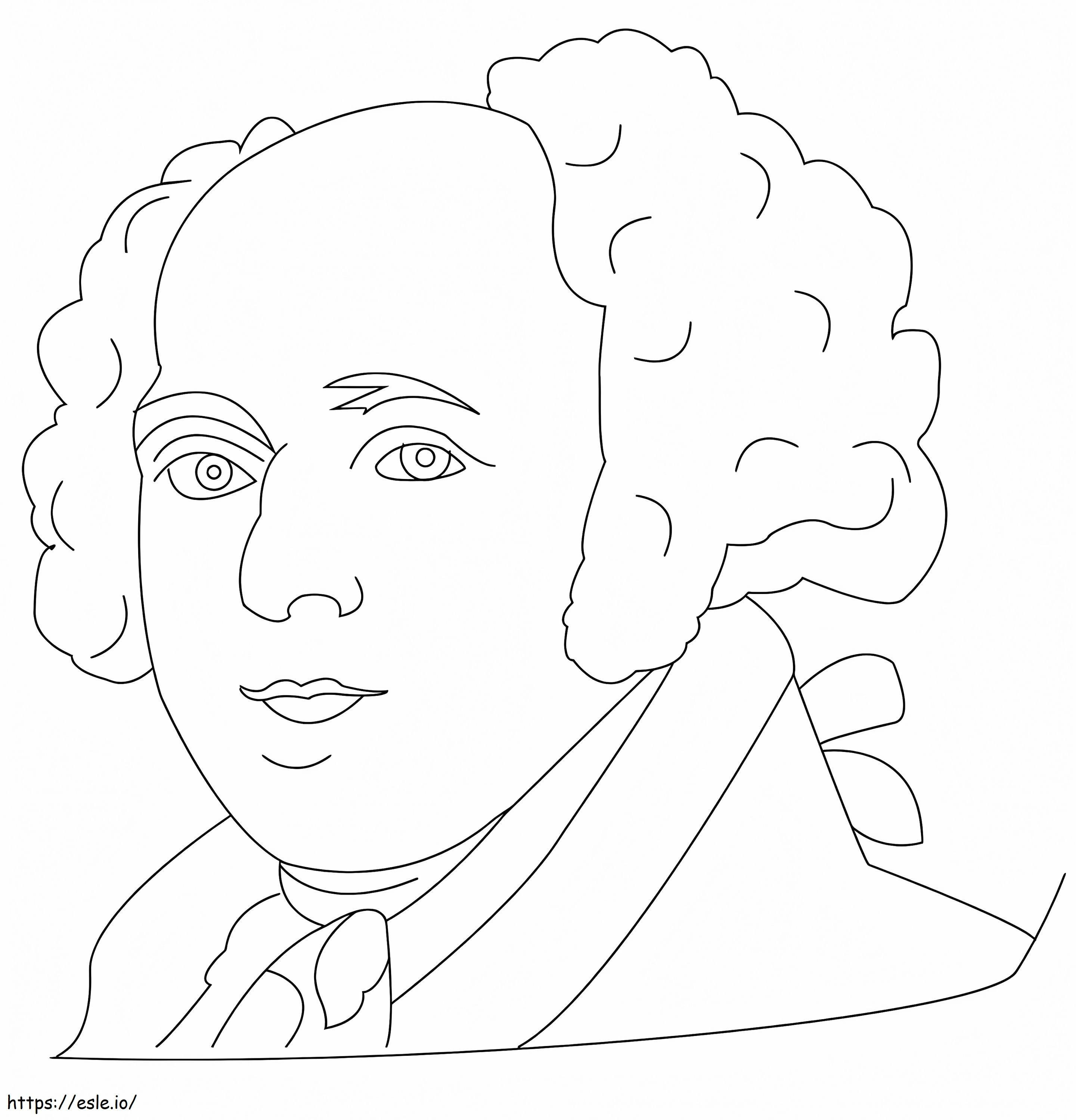 President john adams face coloring page