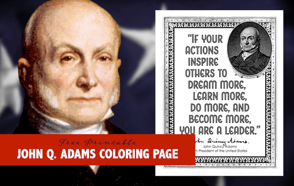 John quincy adams coloring page