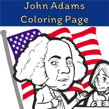 President john adams coloring page by creedley studios tpt