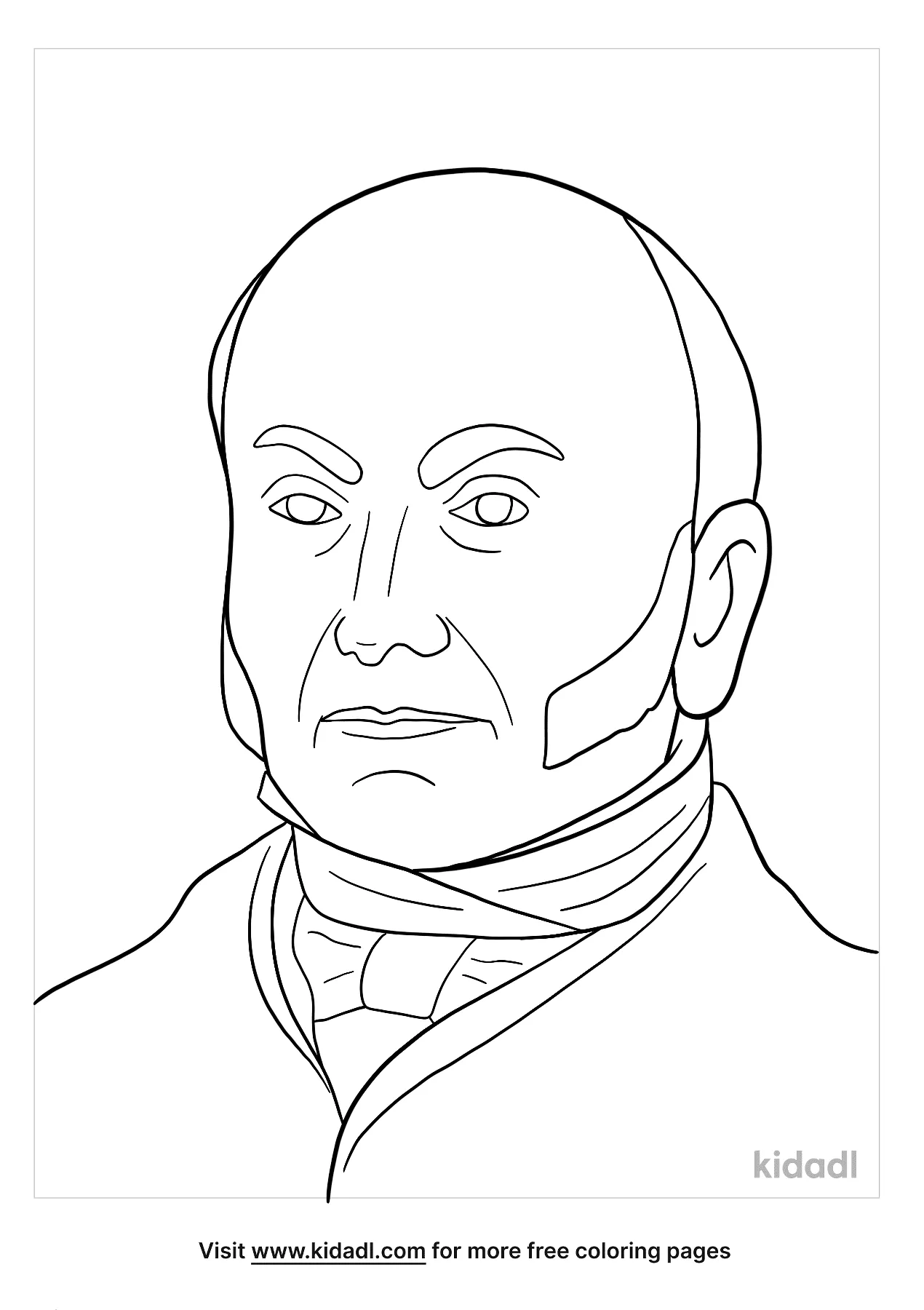 Free john quincy adams coloring page coloring page printables