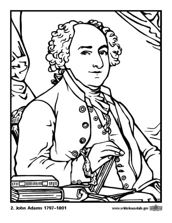 Coloring page john adams