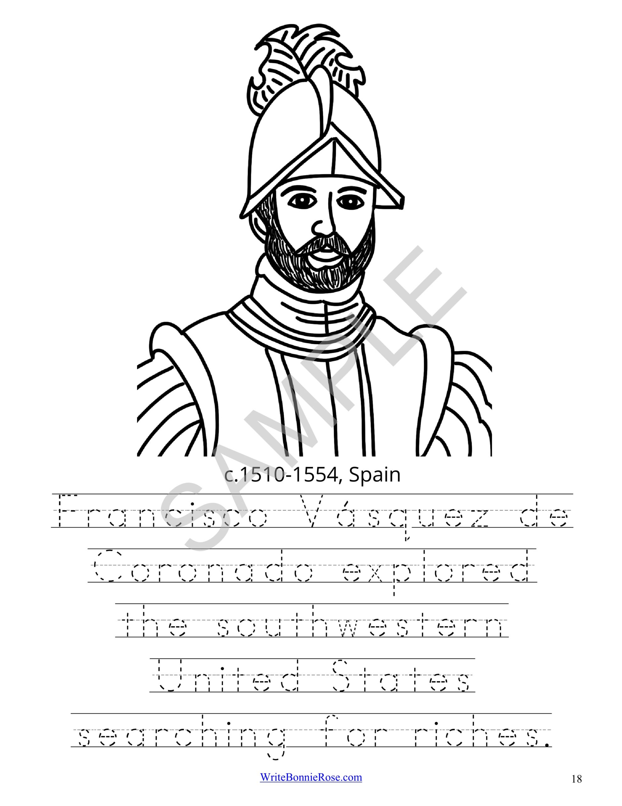 Famous explorers coloring book