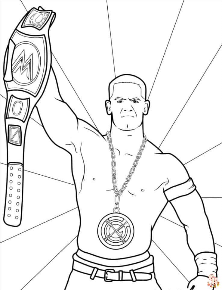 Printable john cena coloring pages free for kids and adults