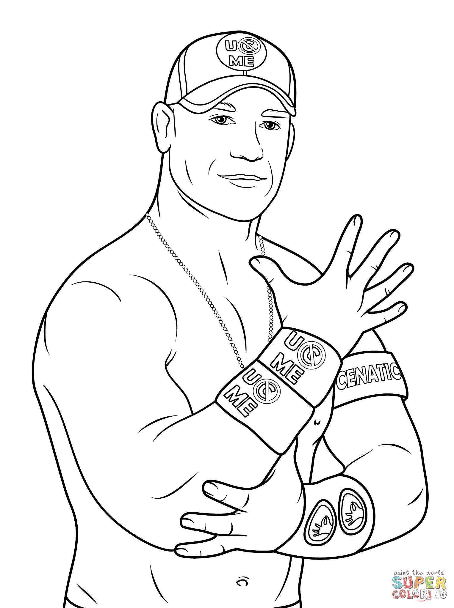 John cena coloring pages free printable wwe coloring pages superhero coloring pages coloring pages to print