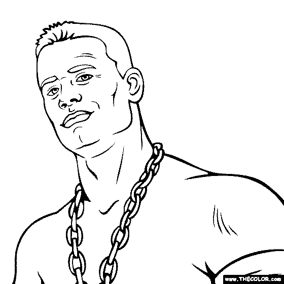 John cena coloring page john cena coloring