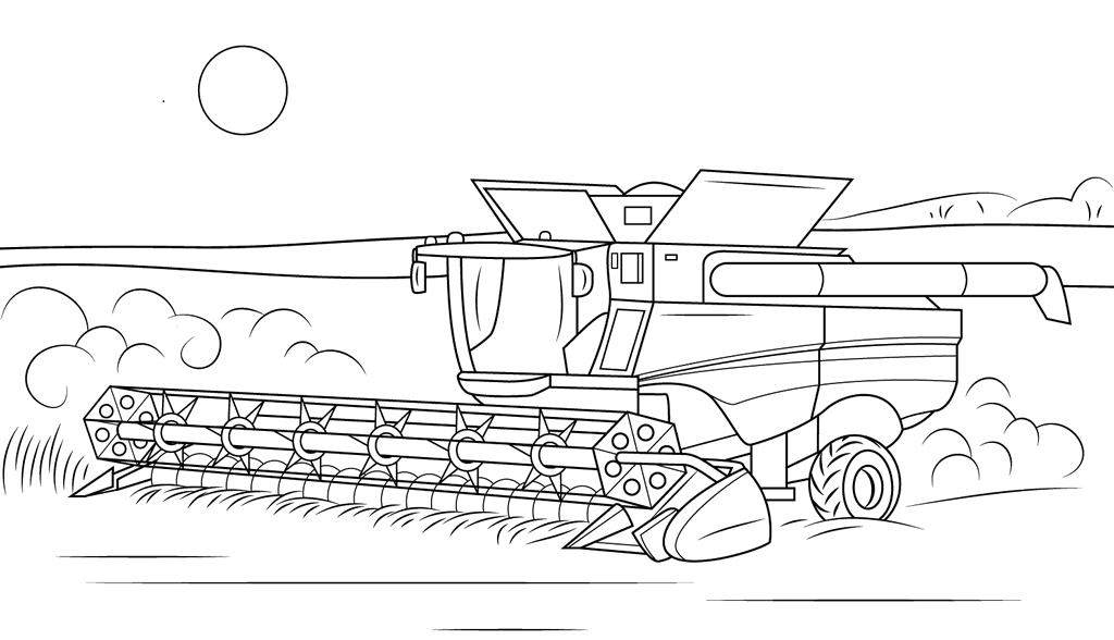 John deere bine harvester coloring pages tractor coloring pages printable coloring pages coloring pages