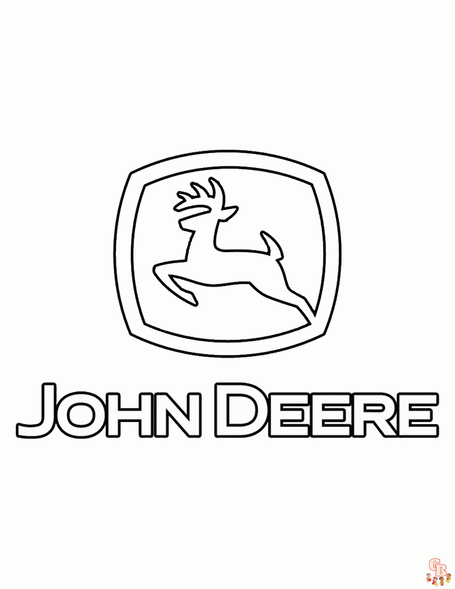 Enjoy fun time with john deere coloring pages for kids