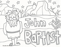 John the baptist coloring pages