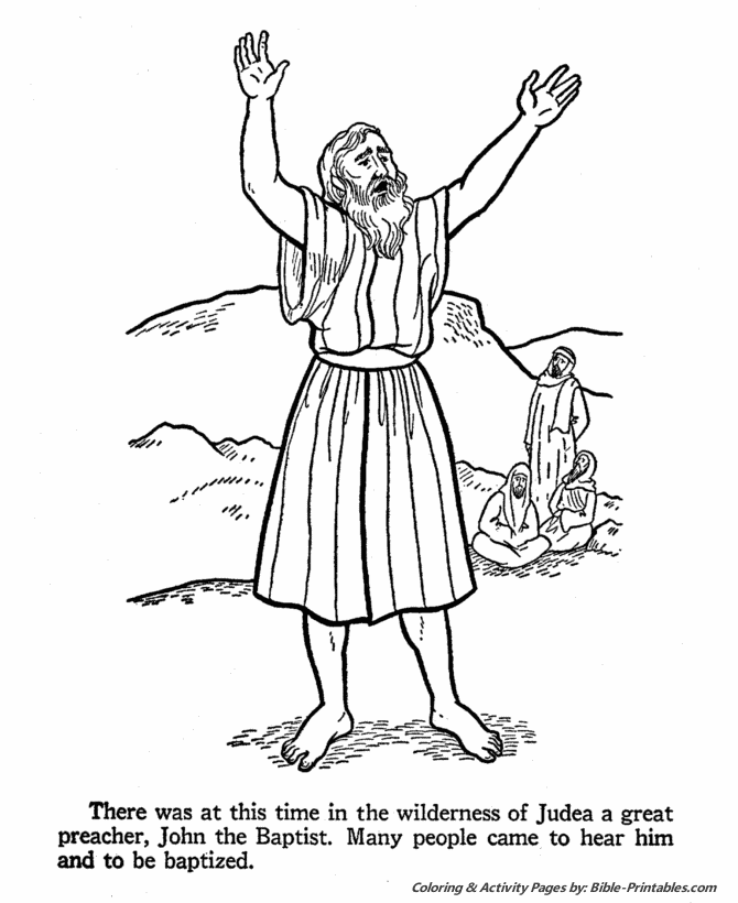 John the baptist coloring pages