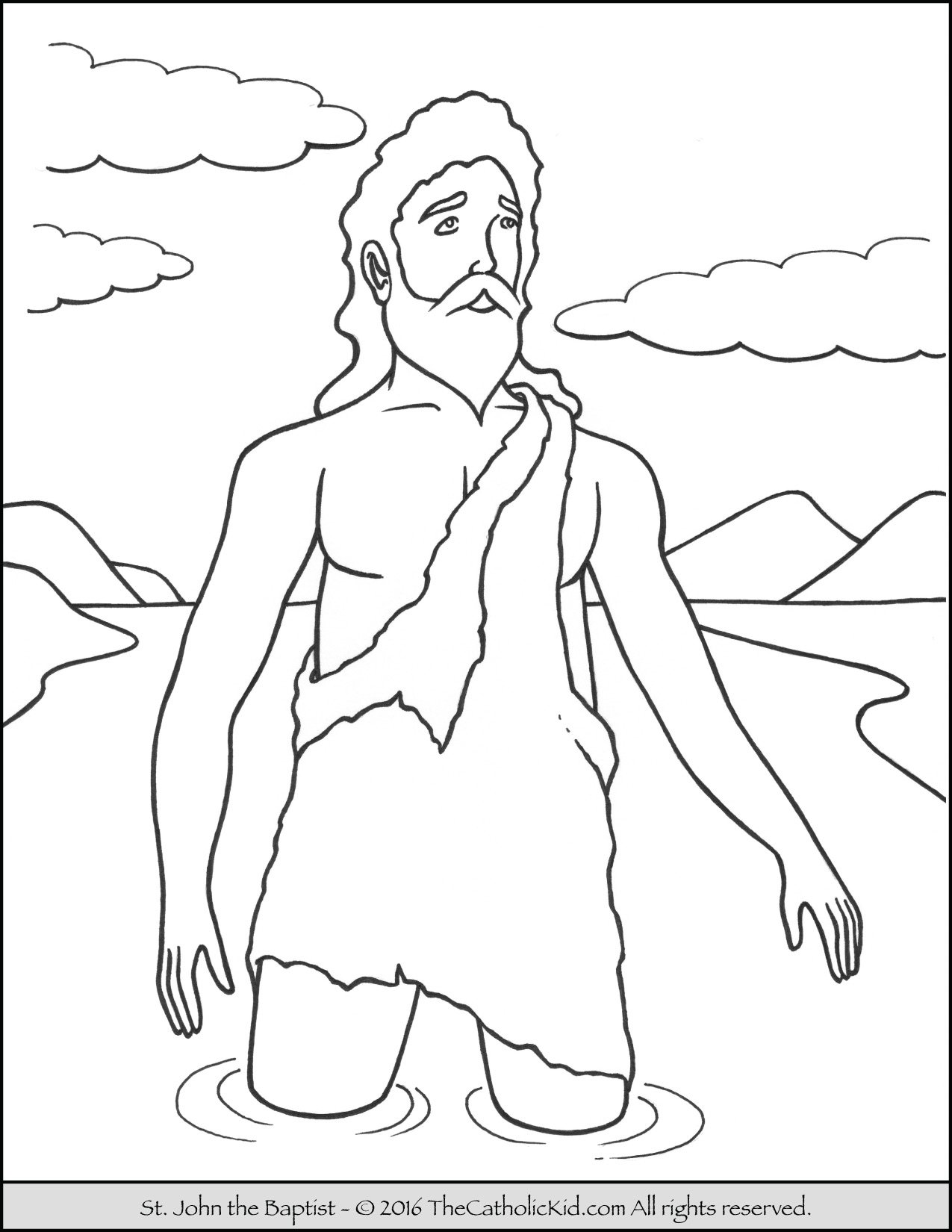 Saint john the baptist coloring pages