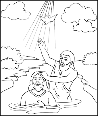 Bible coloring page for sunday school