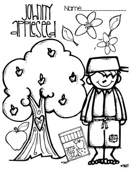 Johnny appleseed hat coloring page by teaching with love and sparkle