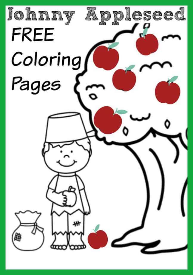 Johnny appleseed coloring pages apple themed activities