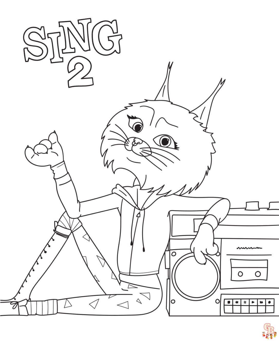 Sing coloring pages