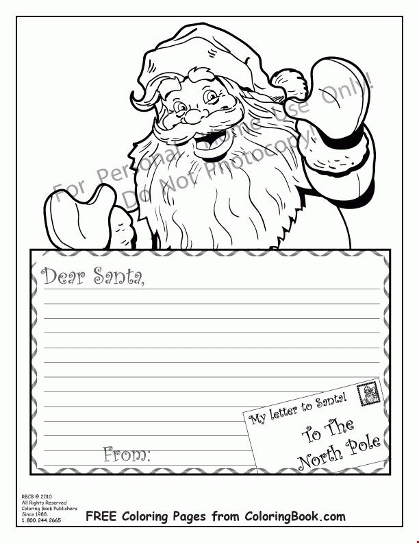 Letter to santa colorings coloring pages santa coloring pages coloring pages inspirational coloring pages
