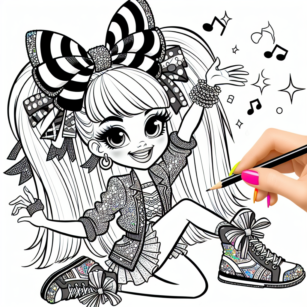 Jojo siwa coloring pages â custom paint by numbers