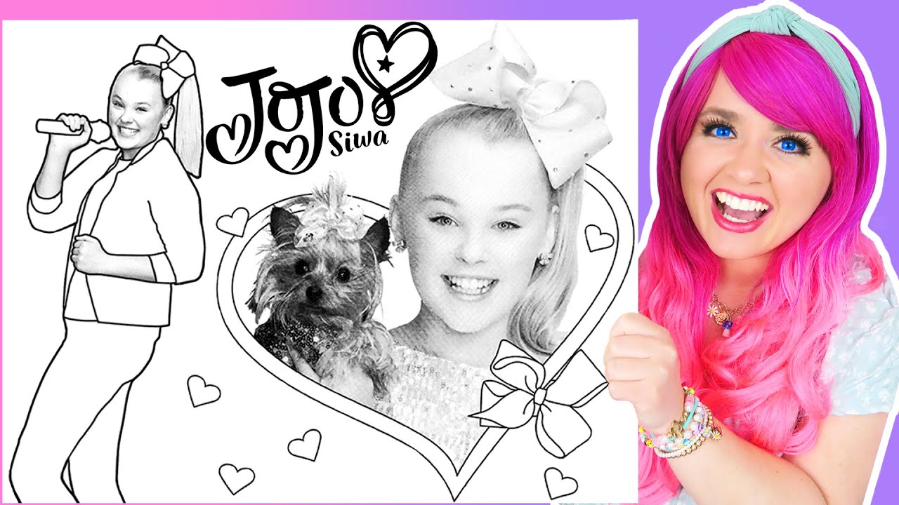 Coloring jojo siwa bow bow her dog coloring pages prisacolor arkers