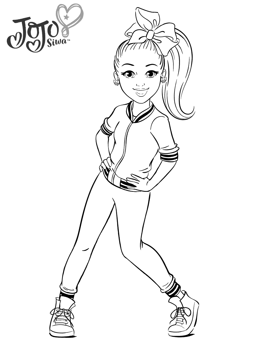 Jojo siwa coloring pages printable for free download