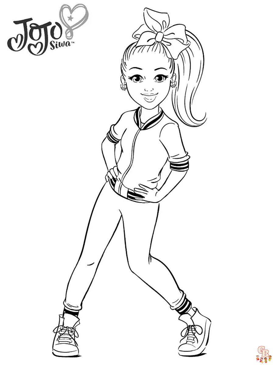 Enjoy a fun day in with jojo siwa coloring pages