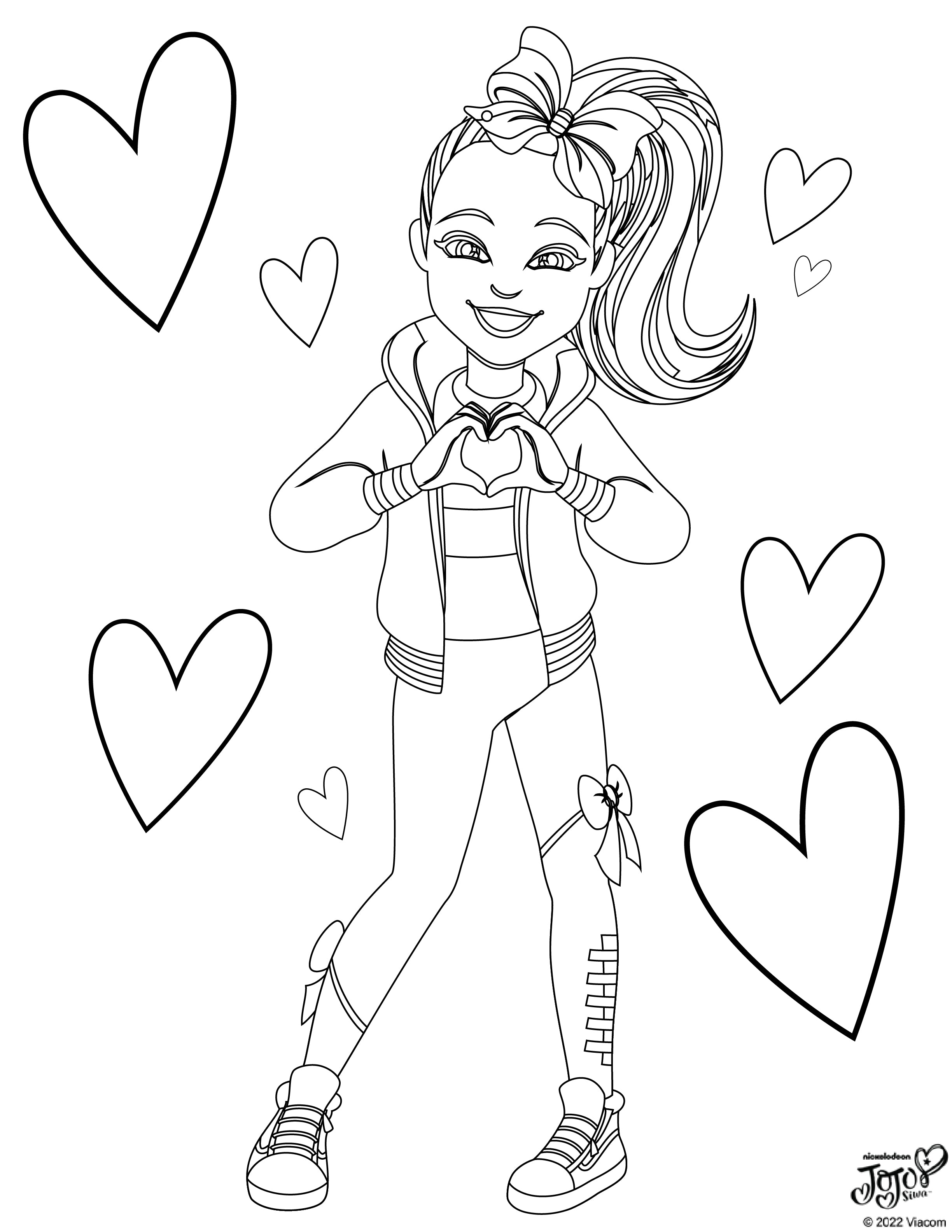 Jojo siwa coloring pages