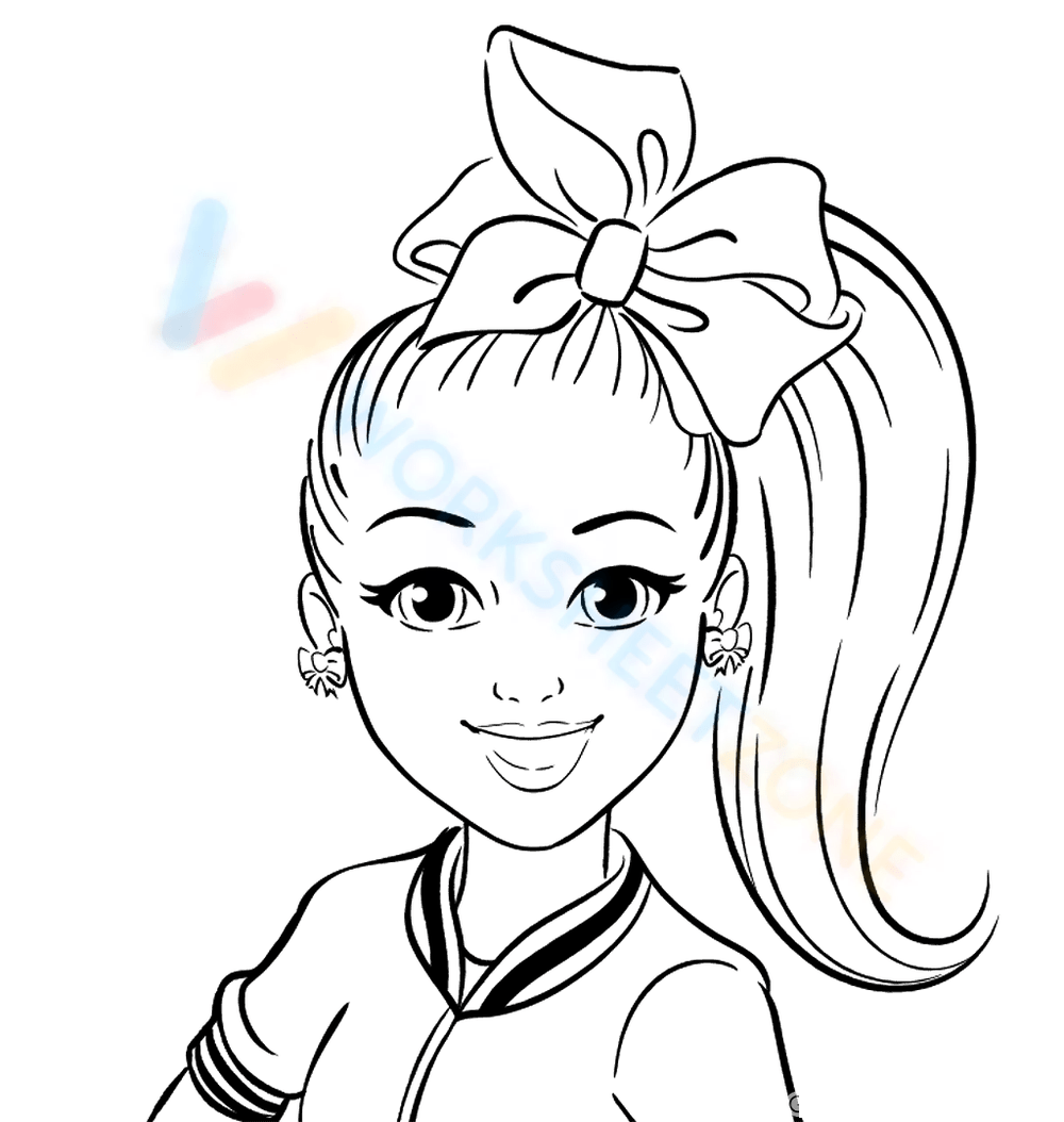 Portrait of jojo siwa worksheet