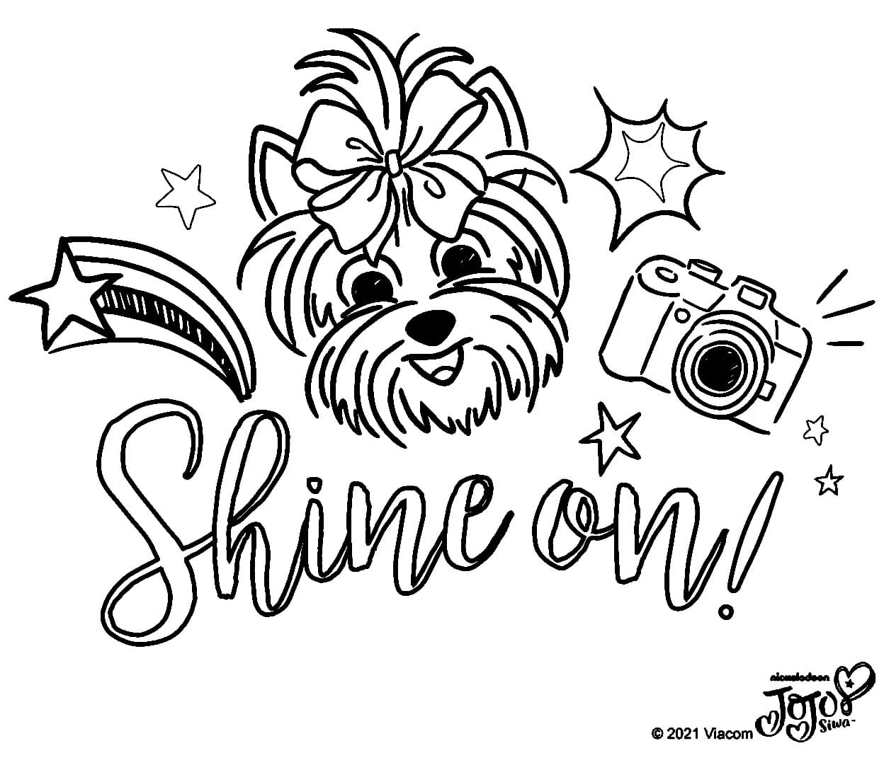 Jojo siwa shine on coloring page