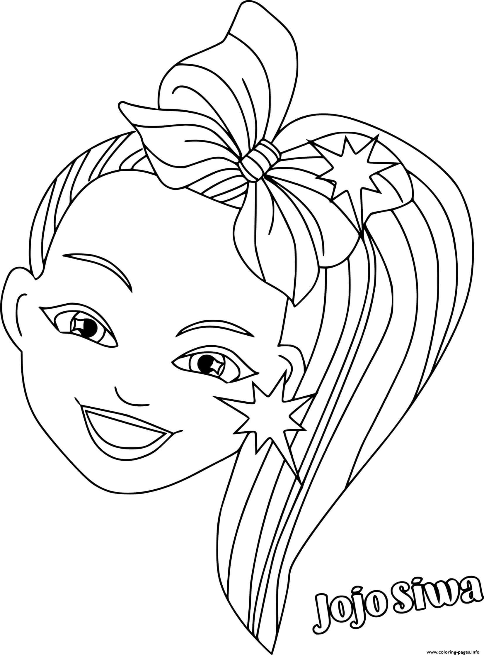 Jojo siwa colorful hair coloring page printable coloring pages star coloring pages coloring book pages