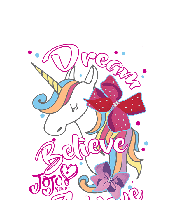 Jojo siwa dream believe achieve unicorn sticker by jennye mhyli