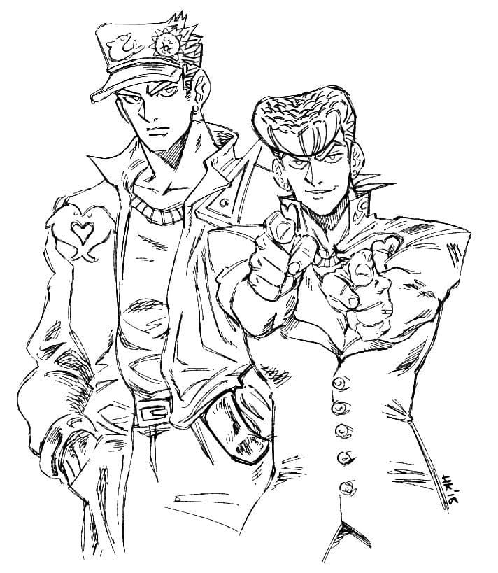 Jojos bizarre adventure coloring pages printable for free download