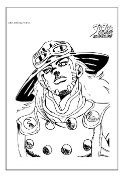 Unveil destiny printable jojos bizarre adventure coloring sheets pages