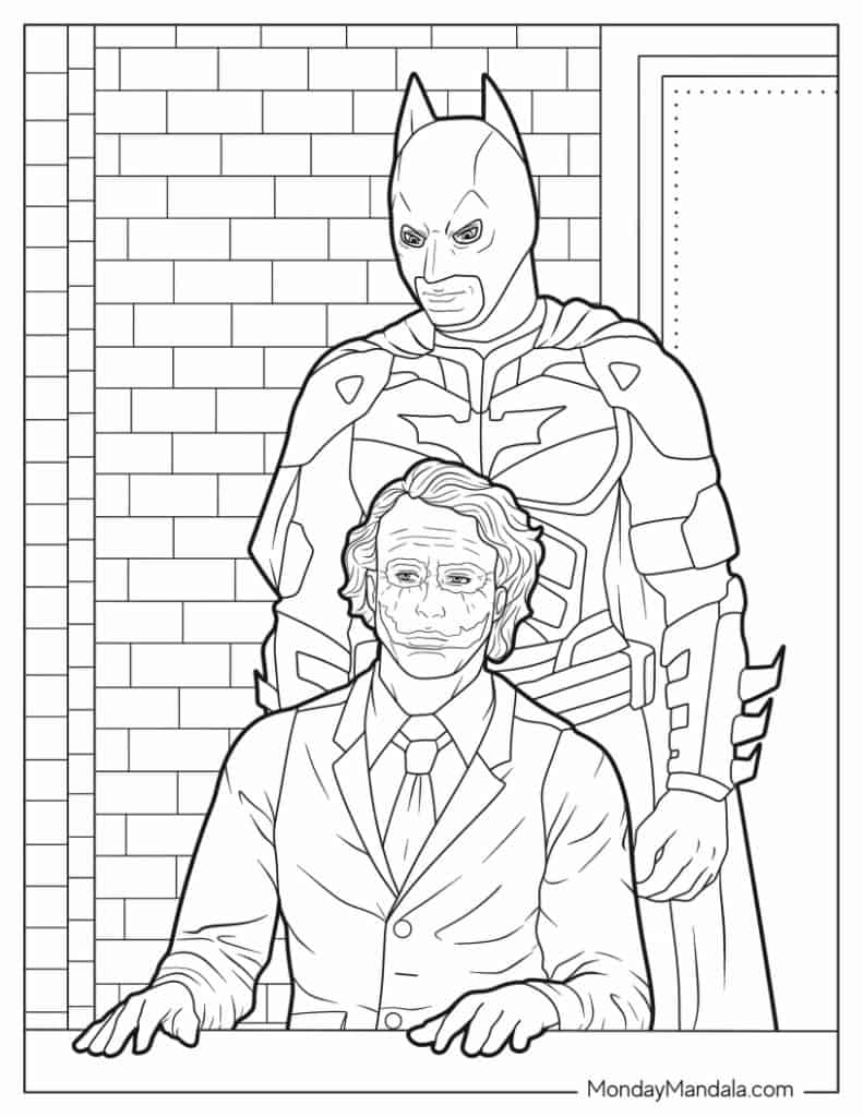 Joker coloring pages free pdf printables