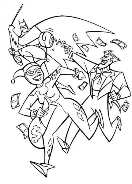 Harley quinn and joker coloring pages batman coloring pages superhero coloring pages cartoon coloring pages